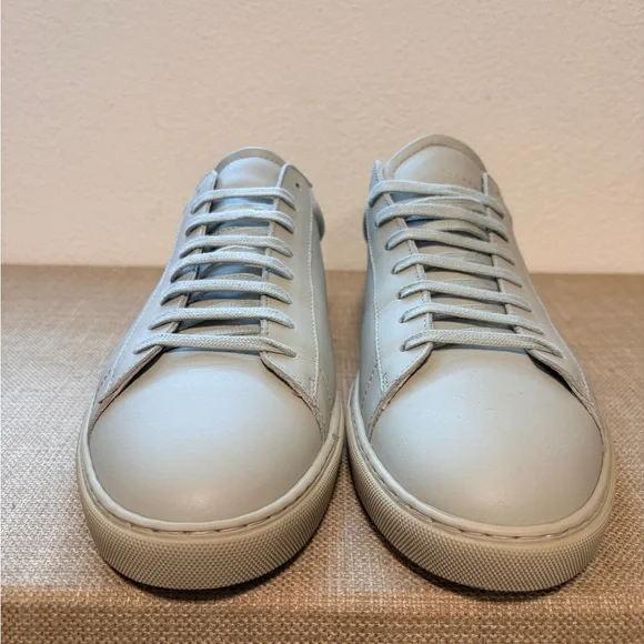 Oliver Cabell Gray Leather Sneakers - Picture 2 of 5